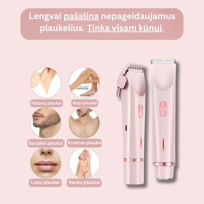 Razzy™ 2-in-1 moteriškas kūno skustuvas